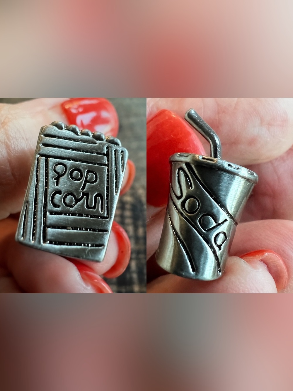 Movie Popcorn and Soda Cufflinks
